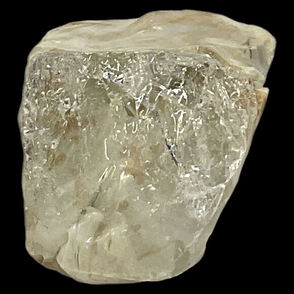 Milk Glass Carmel Swirl Art Glass Cullet Glowing Manganese Slag Glass #4GL313 - Picture 3 of 8